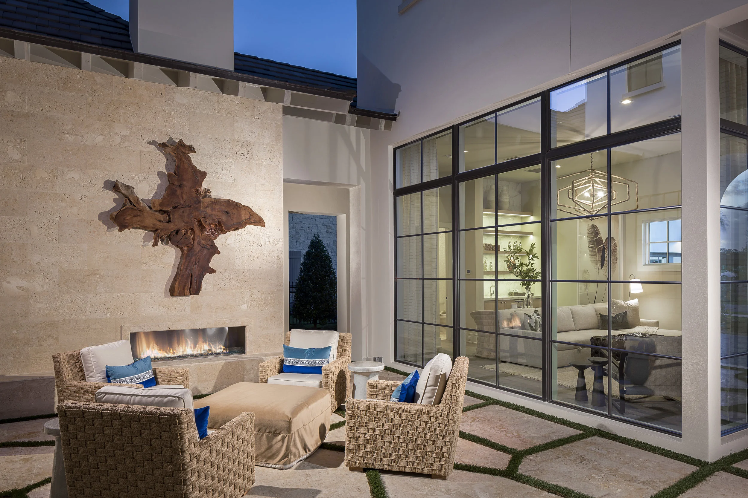Twilight Front Patio