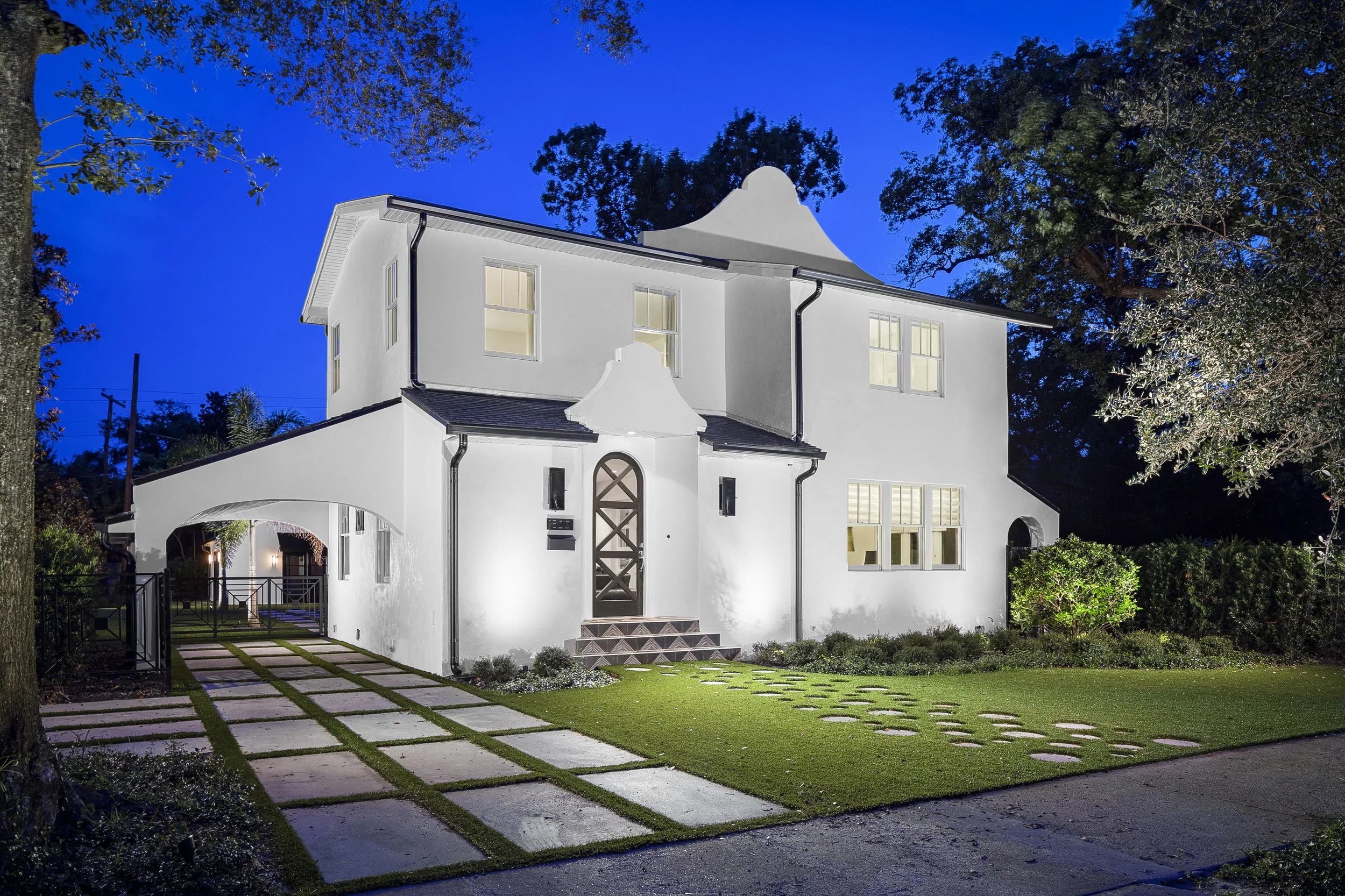 Twilight Front Elevation