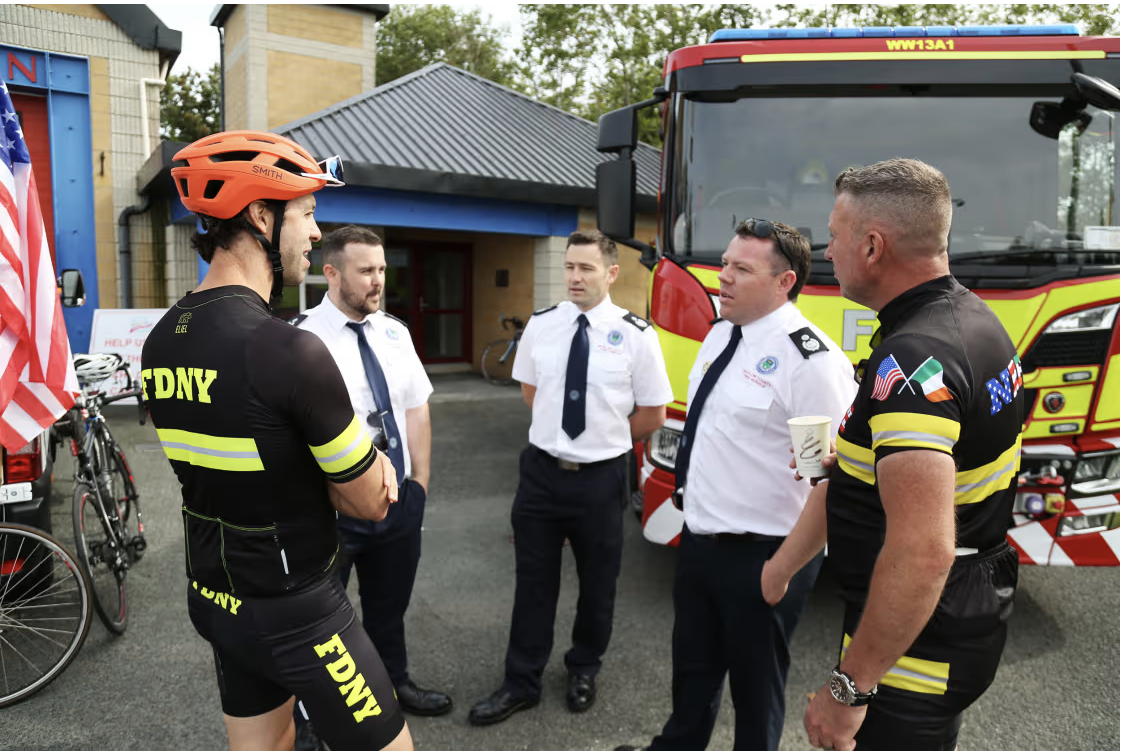 Firefighters honor compatriots killed in 9/11 terrorist attacks with grueling bike ride. 
By Kelly Cobiella, Carlo Angerer and Laura Saravia Sept. 11, 2024, 7:23 AM EDT / Updated Sept. 11, 2024, 2:25 PM EDT