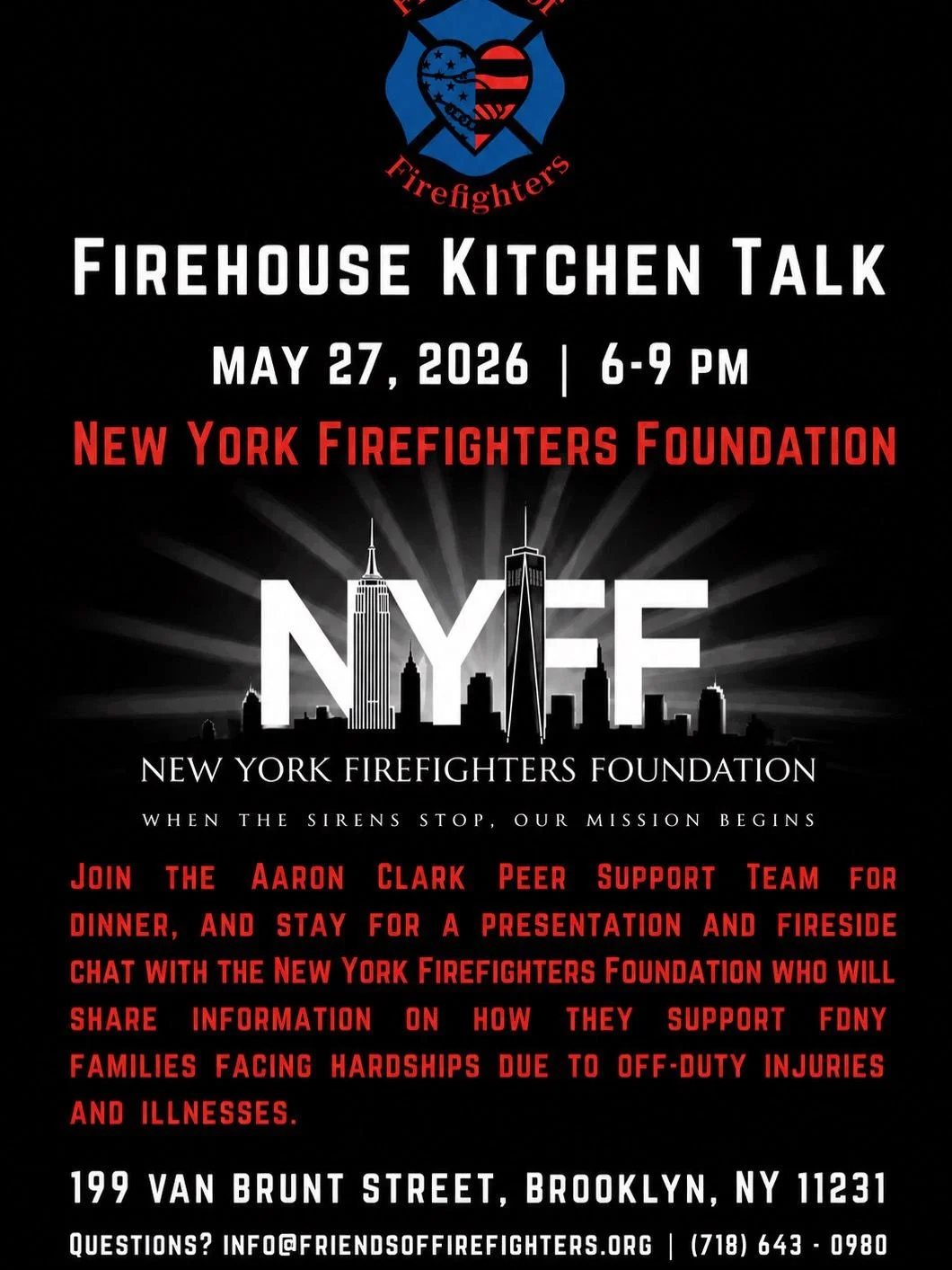 Firehouse Kitchen Talk with New York Firefighters Foundation