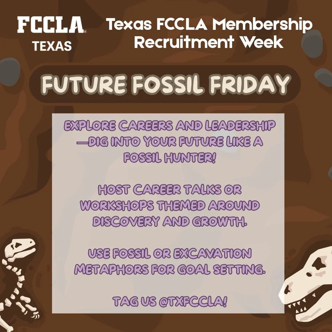 Today is the final day of Texas FCCLA Membership Recruitment Week!