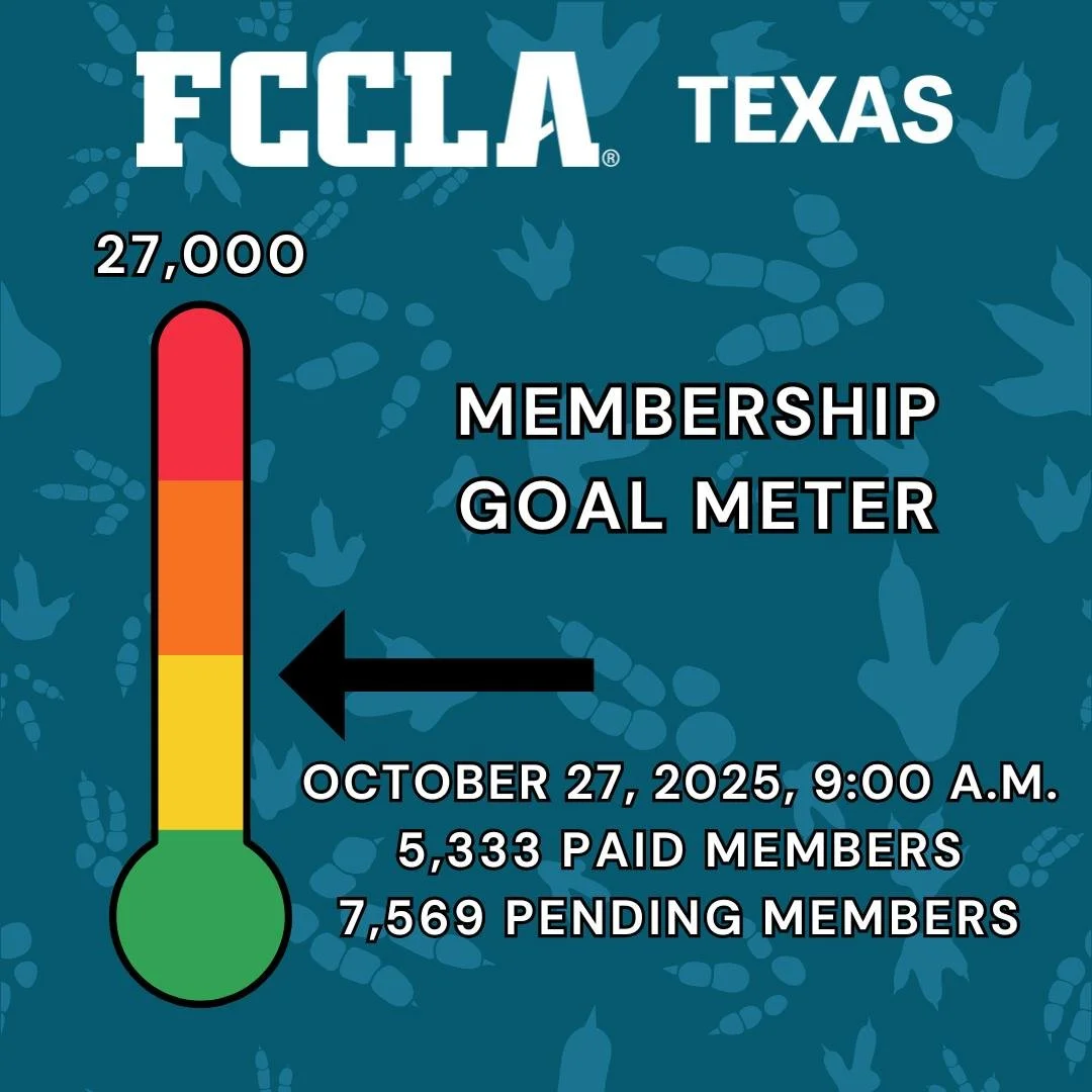 Membership update! Help us reach the membership goal! We are 5 days out from the affiliation deadline if your chapter is planning to compete or have an officer candidate.