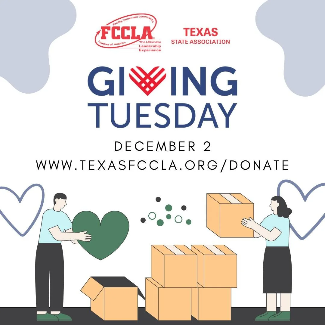 Today is #GivingTuesday. FCCLA empowers students through hands-on projects, competitive events, and community service. Members build confidence and skills that last a lifetime. This Tuesday, we know that kindness is free, but today, kindness is price