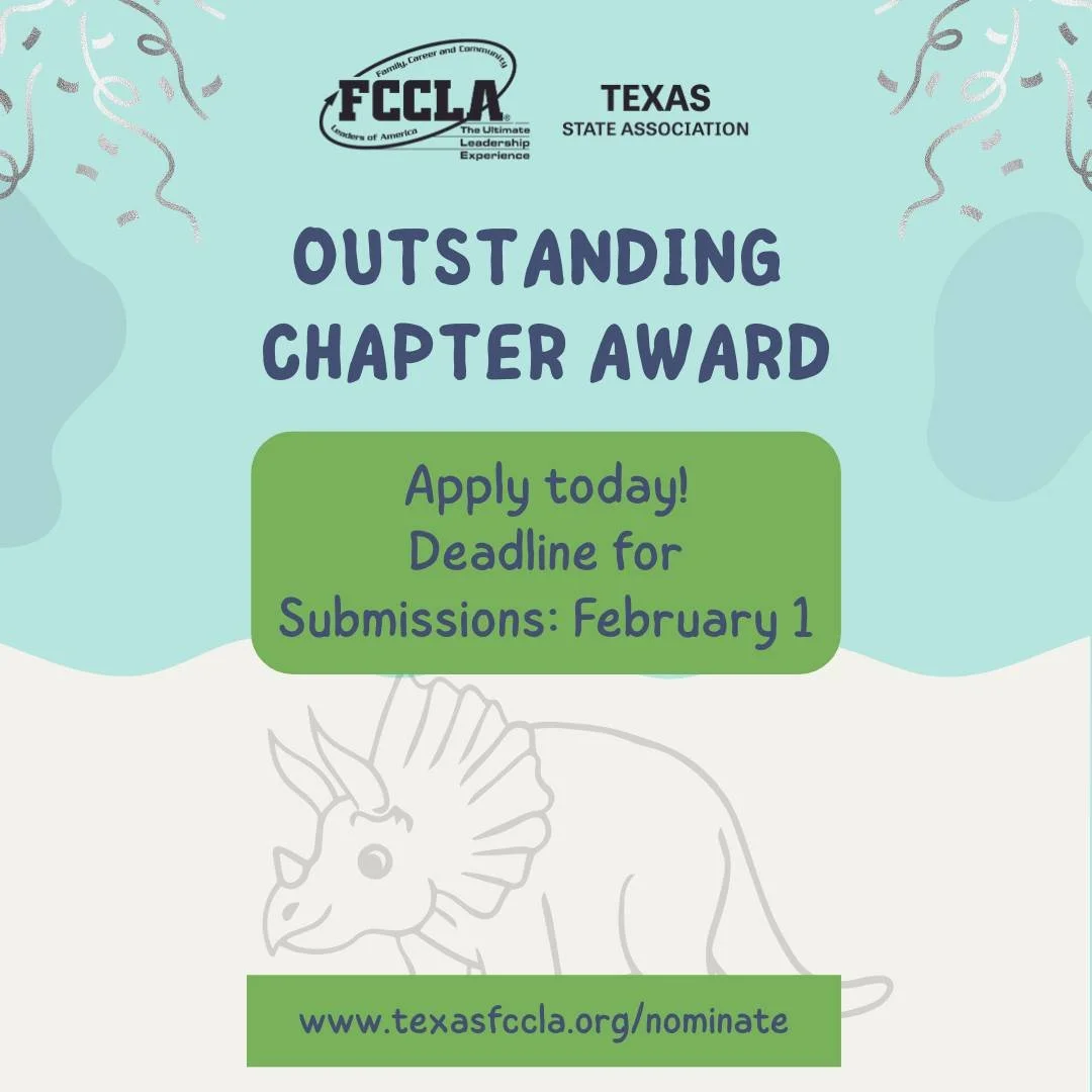 Show us how your chapter is OUTSTANDING! Deadline for nominations for the Outstanding Chapter Award is Feb. 1.