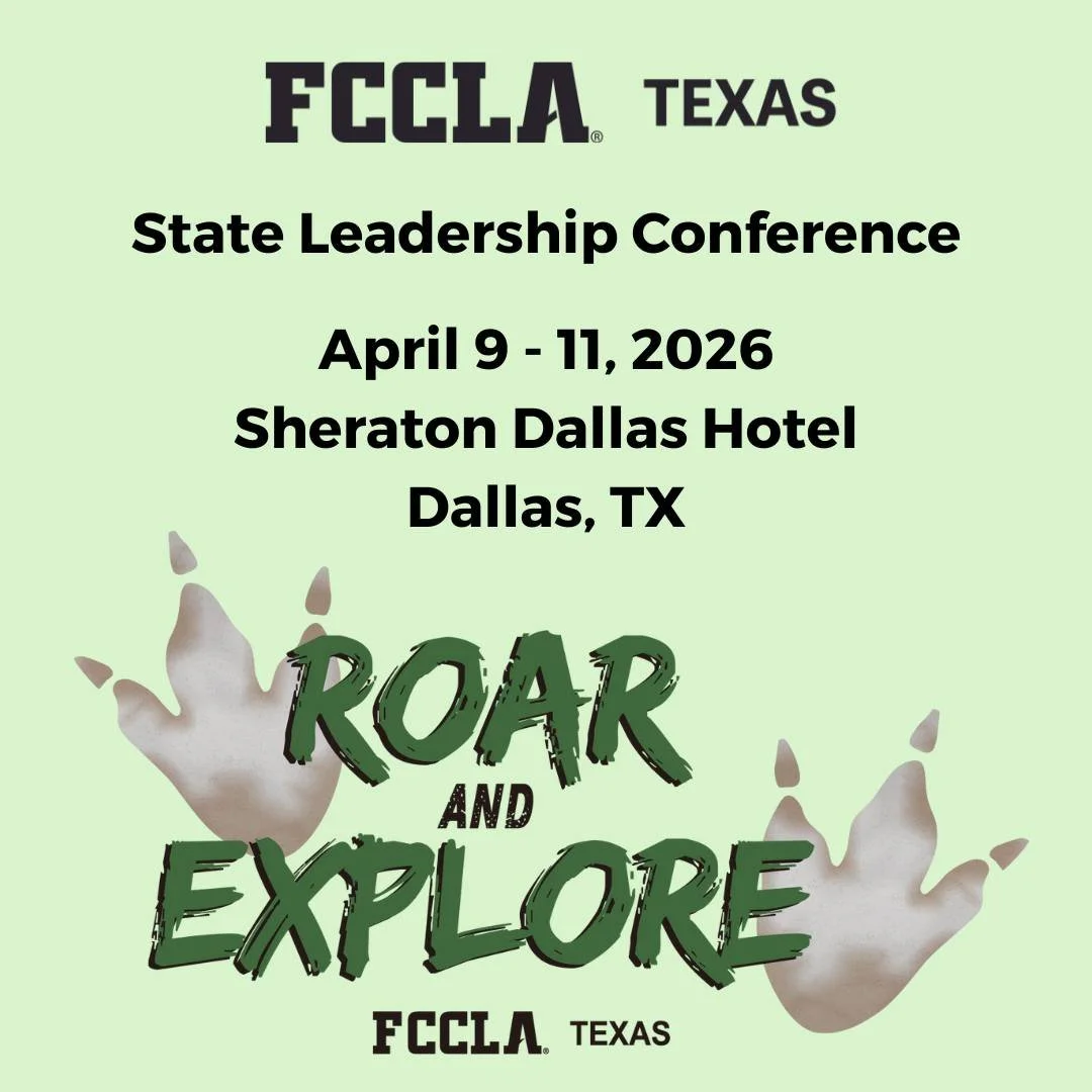 What are you most excited about at the conference? The 2026 State Leadership Conference starts TODAY! Make sure to tag us in all of your posts so we can share them. We can't wait to see all that you accomplish at this meeting! #TexasFCCLA #TexasFCCLA
