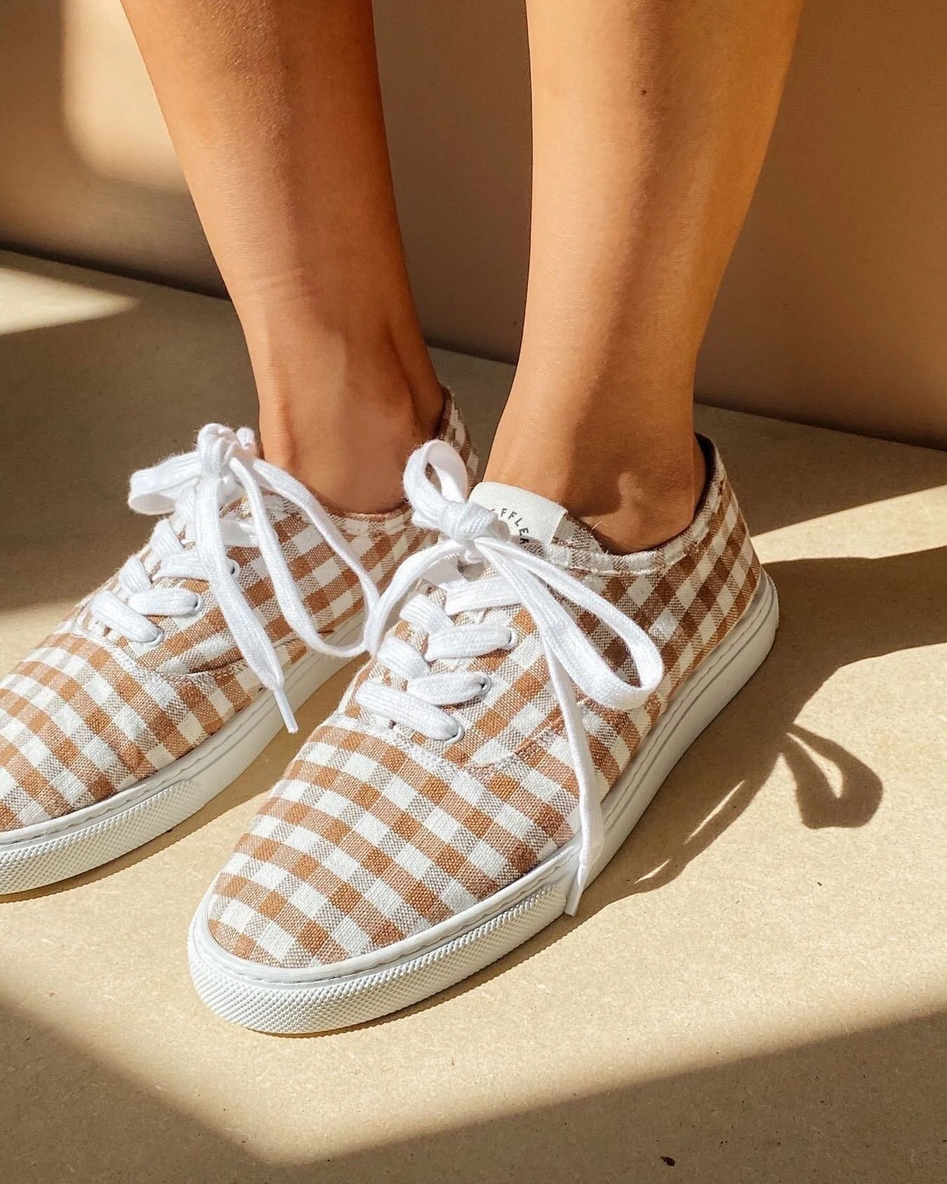 Via @loefflerrandall Meet Keegan, a new low top sneaker with recycled rubber outsoles and made of yarn dye cotton and linen blend fabric. ⠀⠀⠀⠀⠀⠀⠀⠀⠀
⠀⠀⠀⠀⠀⠀⠀⠀⠀
[ID: A calf-down image of someone wearing low top sneakers with white rubber soles and a bro