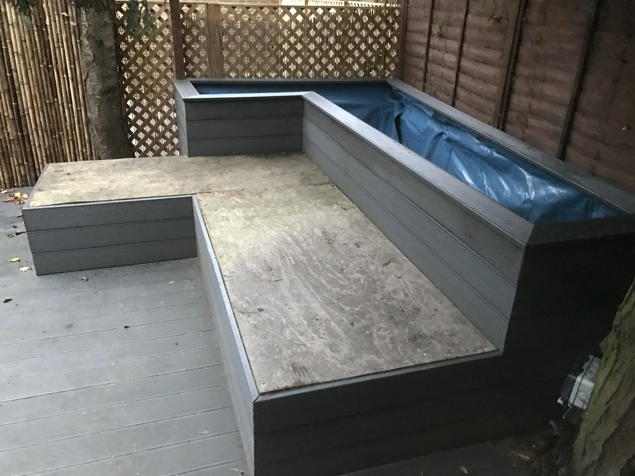 IN PROGRESS - BUILT-IN SEATING & PLANTER
