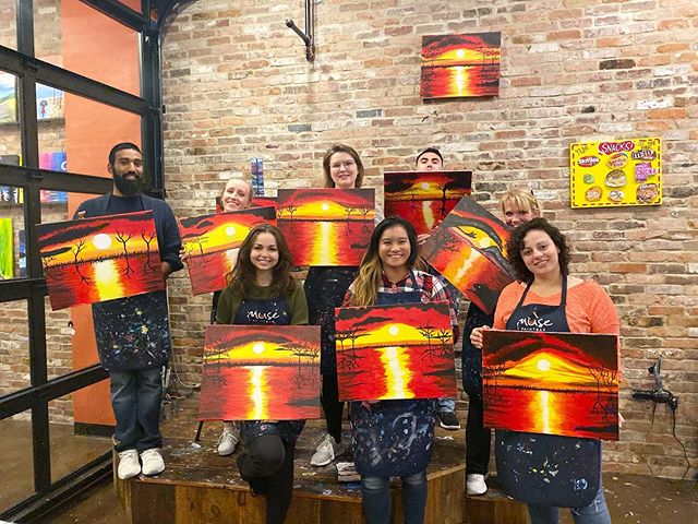 Team building night at Muse Paintbar 🎨 #musepaintbar #renewmeteam