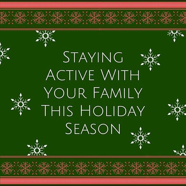 The holidays can be a difficult time when you're trying to stick to a fitness program. With family visiting and friends gathering, it's hard to find the time to dedicate to exercising.

BUT it doesn't have to be!

The holidays are a great time to spe