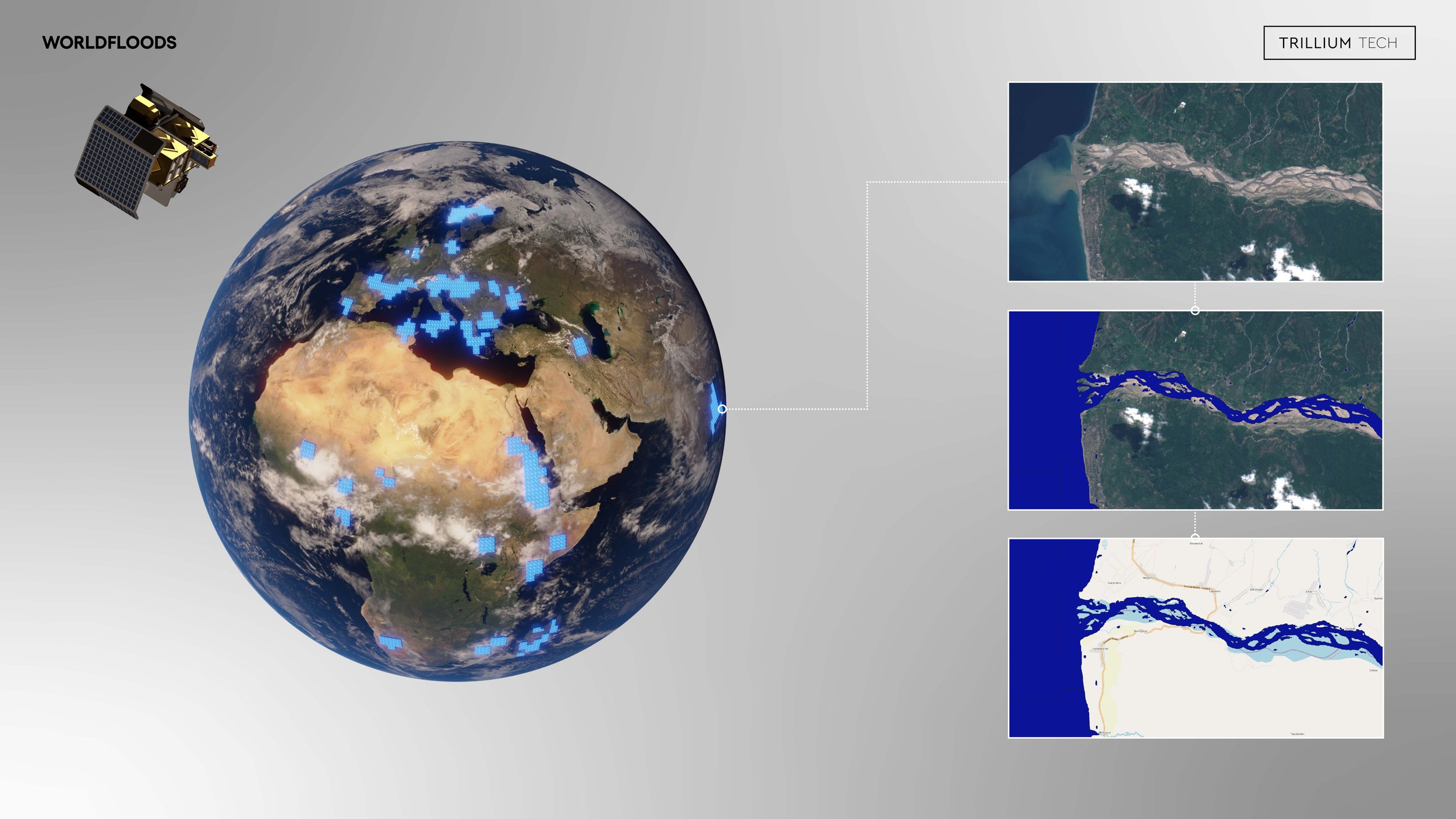   Worldfloods  was the first ever demonstration of a rapidly derived flood segmentation using ML on board a spacecraft in orbit. 