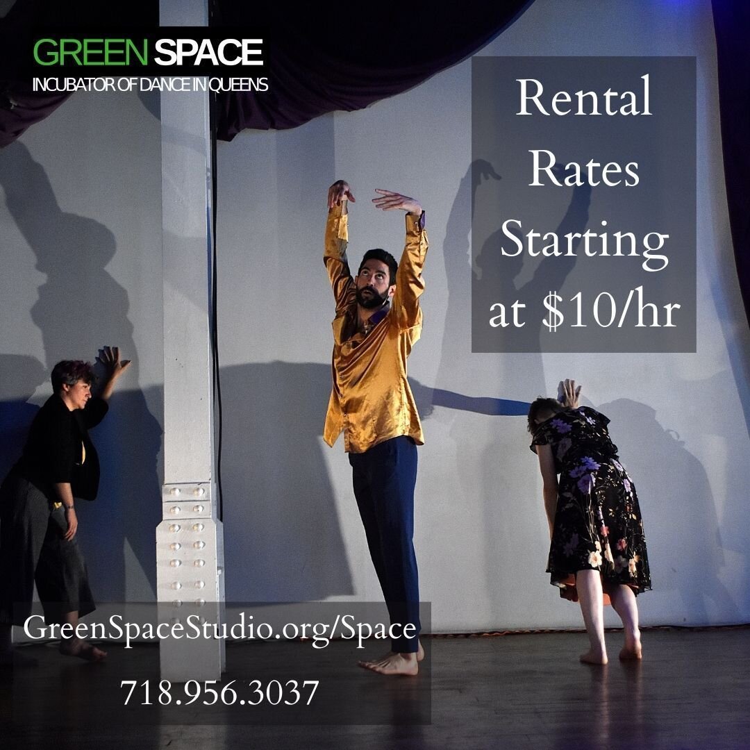 Rent space with Green Space today! Enjoy our beautiful space for as little as $10/hr, perfect for your next rehearsal, improv session, self tape, or more! 

Go to the link in our bio to request space today.

PC: @davidrauchphotos
ID: Three dancers on