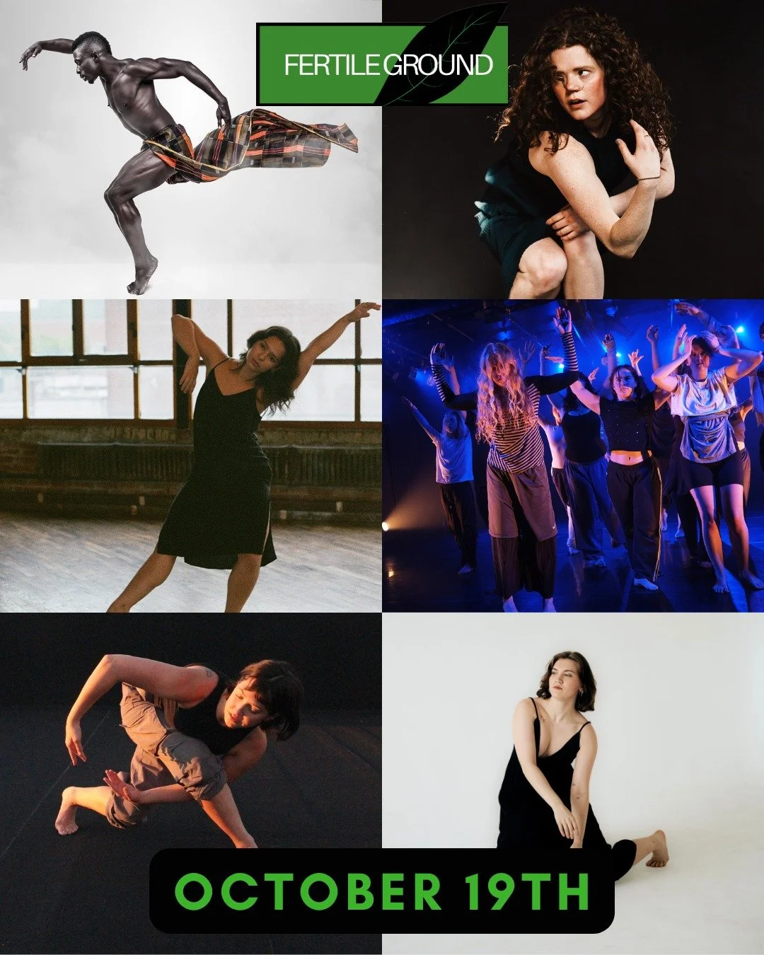 Join us this Sunday, October 19th for FERTILE GROUND featuring Jason Herbert Dance, Caroline Sheehan, Rosie Elliott, Cate Christiansen, Amanda Spencer and Morgan Holden! Ticket link in bio!

Fertile Ground is a NON-CURATED showcase for emerging and/o