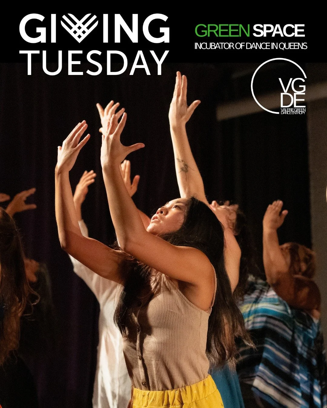 This Giving Tuesday, consider making a tax-deductible donation to Dance Entropy/Green Space. Your gift can to bring a local student to their very first dance performance, to support an up-and-coming choreographer creating new work, to provide healing