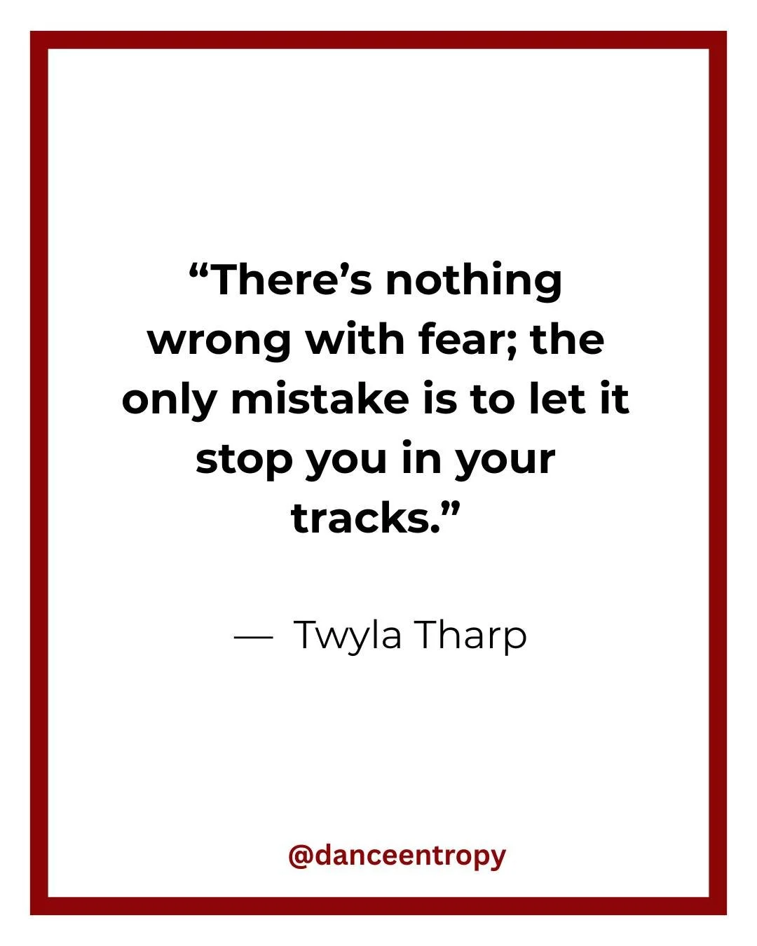 Happy Motivational Monday! Today's words of wisdom come from the incomparable Twyla Tharp.

#dance #dancequotes #mondaymotivation #motivationalmonday #art #creativity #inspiration #dancehistory #historyofdance #create #inspire #learn #inspirationalqu