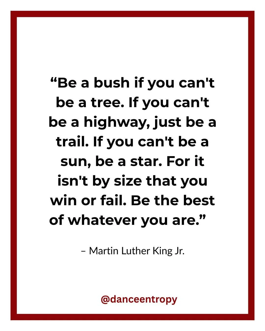 Dr. King's words reminds us not to let perfectionism get in the way of activism. When it comes to doing what is right, every little bit counts.

#mondaymotivation #inspiration #create #inspire #learn #inspirationalquotes #MLK #martinlutherkingjr