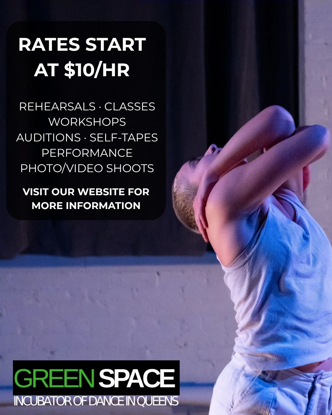 Our fall calendar is filling up quick! Book your rehearsal, workshop, or event with us today. Check availability at the link in bio!