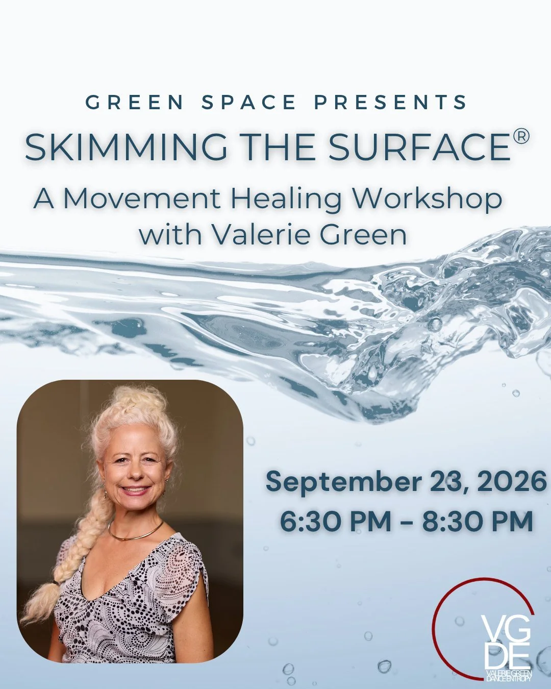 Skimming the Surface&reg; is back! We invite you to join us Wednesday, Sept 23rd at Green Space for our next workshop.

Skimming the Surface&reg;: Movement Healing Workshops aim to service adult and youth populations that may be overcoming diverse fo