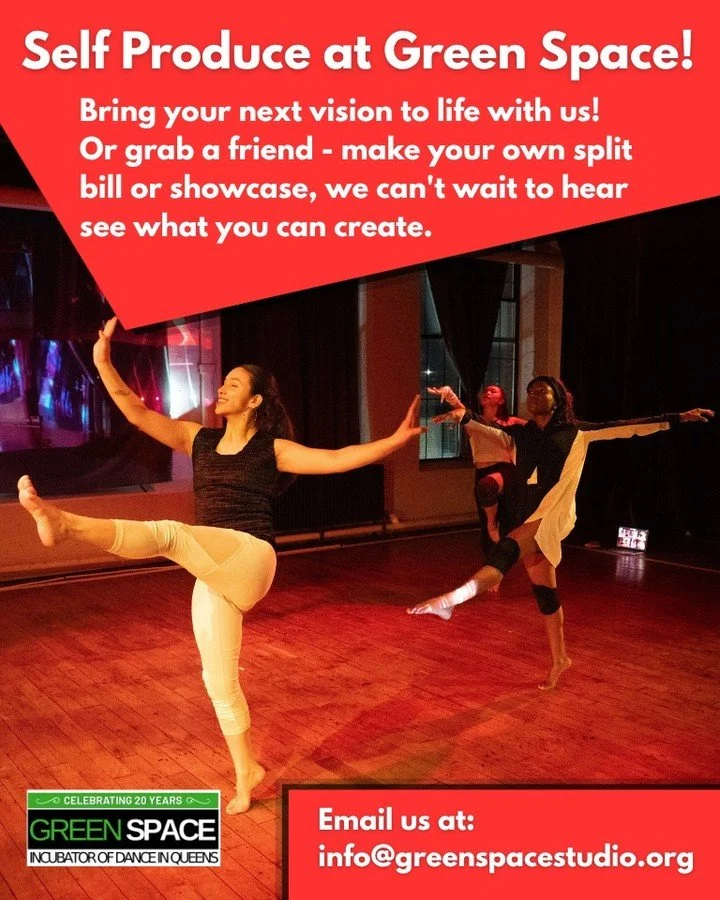 Self produce with Green Space! We offer one to three night packages to bring your dreams to life. Email us at info@greenspacestudio.org for more information.