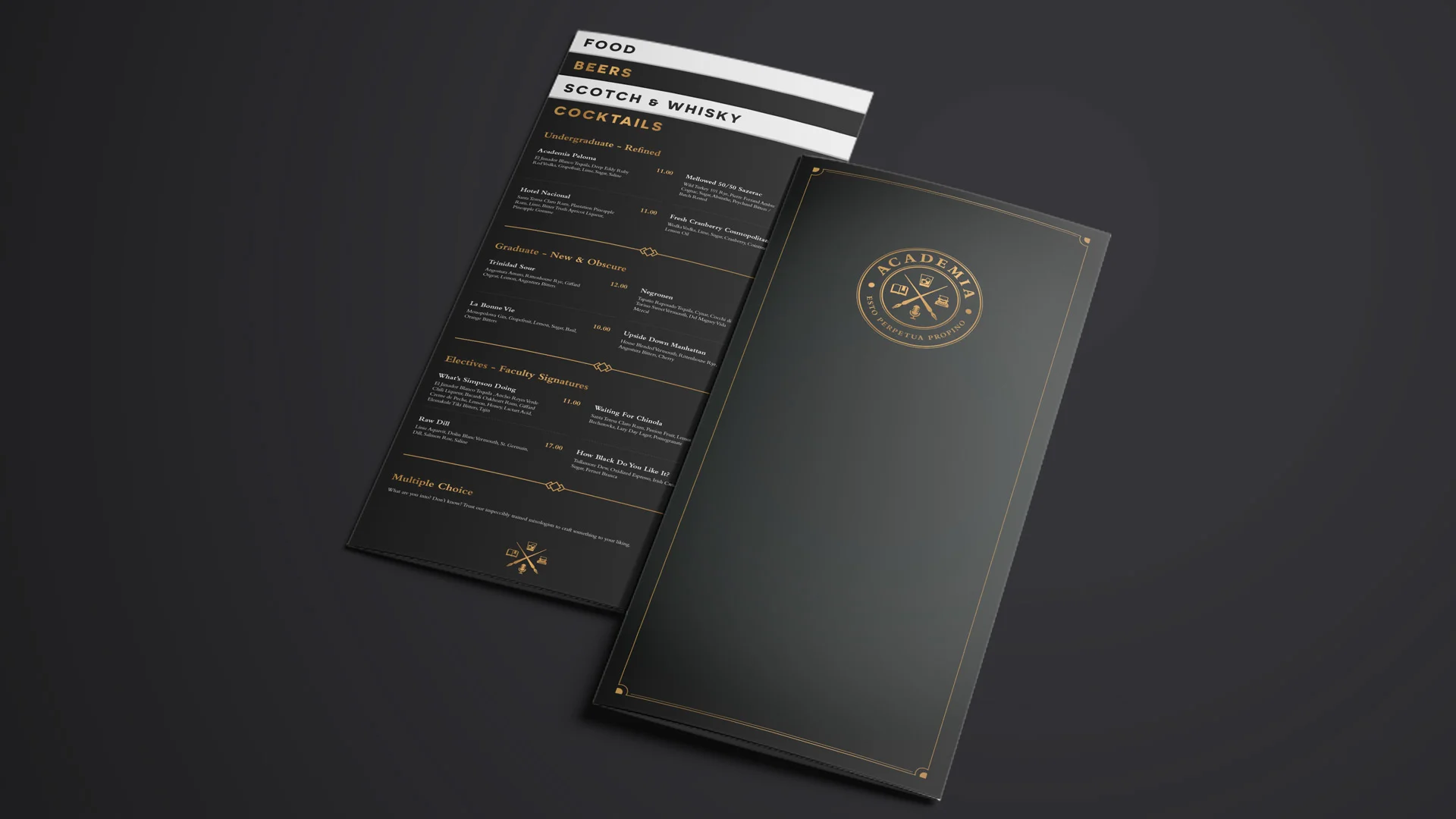Cocktail Menu