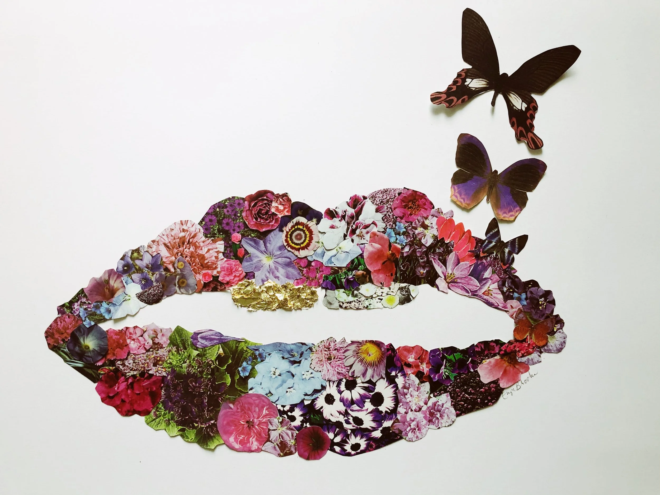 Lips of hues of purple and Blues