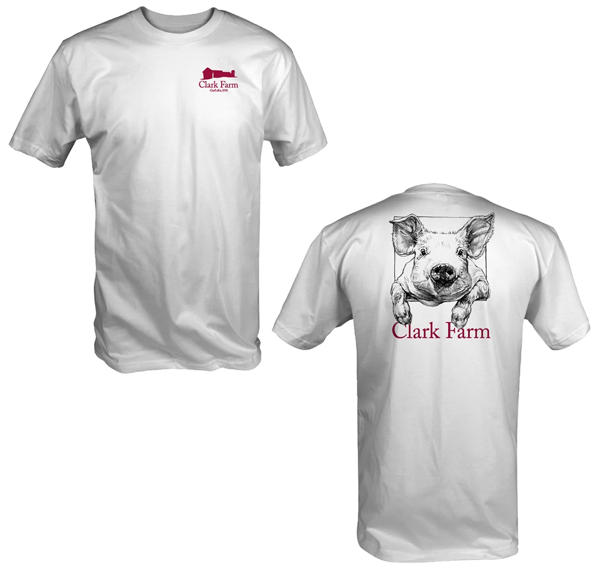 Clark Farm Pig Shirt White