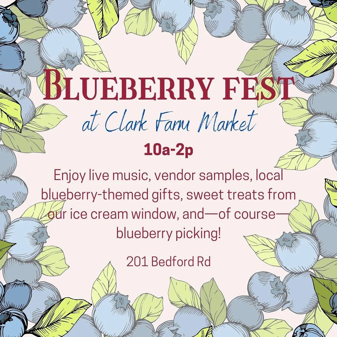 Blueberry Fest 2025 is this Sunday 7/20, 10a-2p! We can&rsquo;t wait to see you 🫐🌼