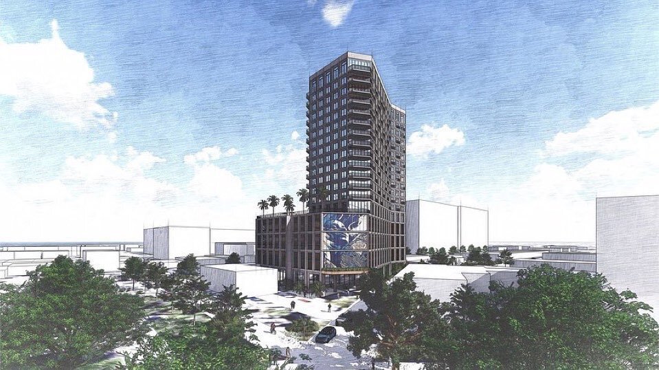 Repost from @stpeterising
&bull;
A 21-story building with 200 apartments, 10,843 square feet of commercial space, and a 264-space parking garage has been proposed for 699 1st Avenue North, on the southwest edge of the Mirror Lake neighborhood in down