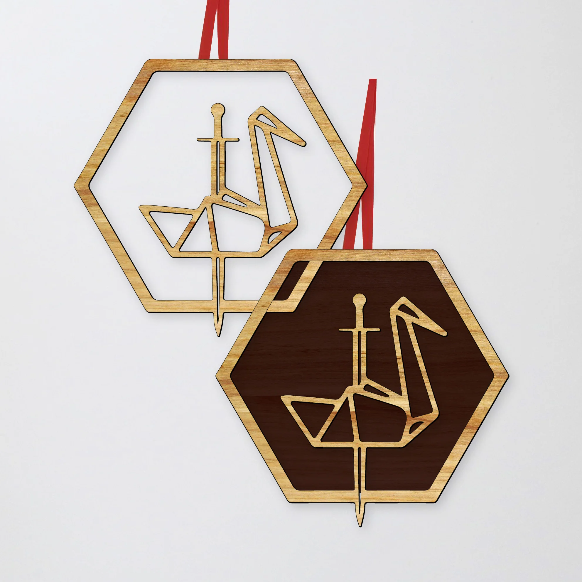 Sword &amp; Swan Ornament Set