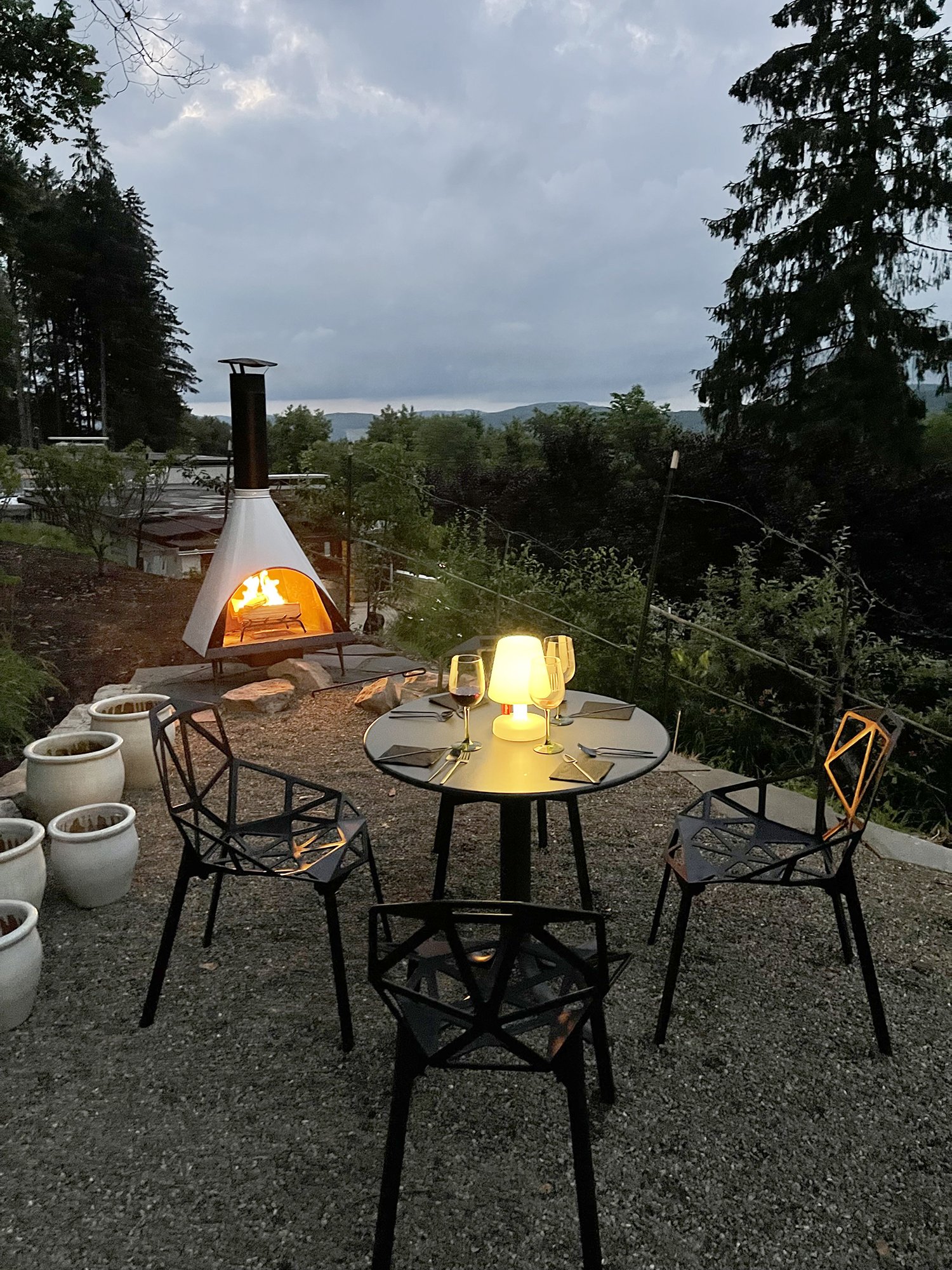 Dining al fresco evening