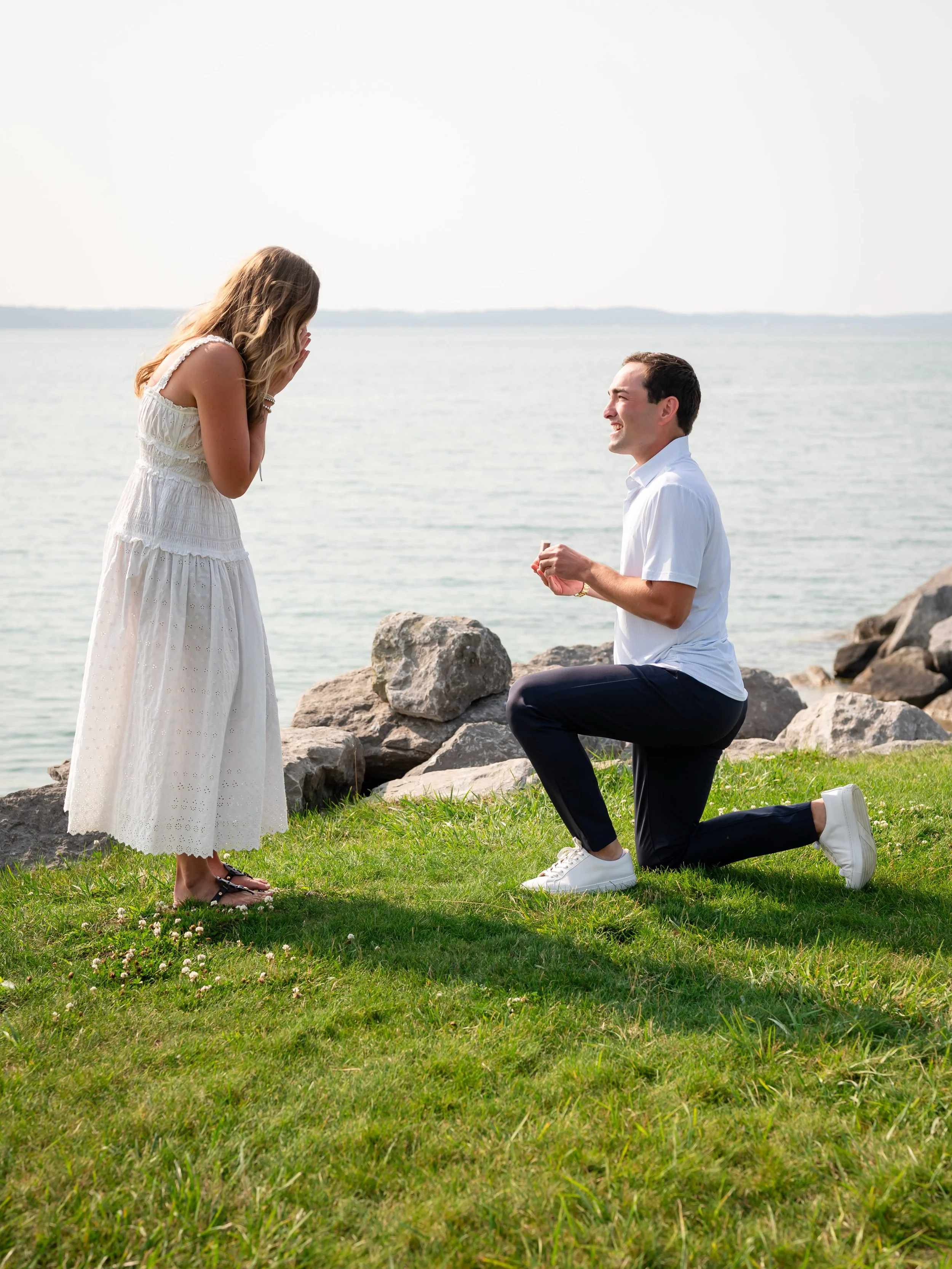 Good things happen in Northern Michigan. 💍

Caught this sweet surprise proposal on the water a few weeks ago and I&rsquo;m still smiling about it.

🥂Cheers to @d_horning @jessica_holl and a lifetime of joy and laughter 💕

If summer&rsquo;s been on
