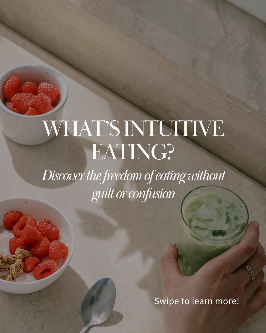 ✨ What is Intuitive Eating? ✨⁠
⁠
It&rsquo;s time to say goodbye to dieting and hello to a healthier, happier YOU. 🌟 Intuitive eating is all about reconnecting with your body&rsquo;s natural hunger and fullness cues&mdash;no restrictions, no guilt, j