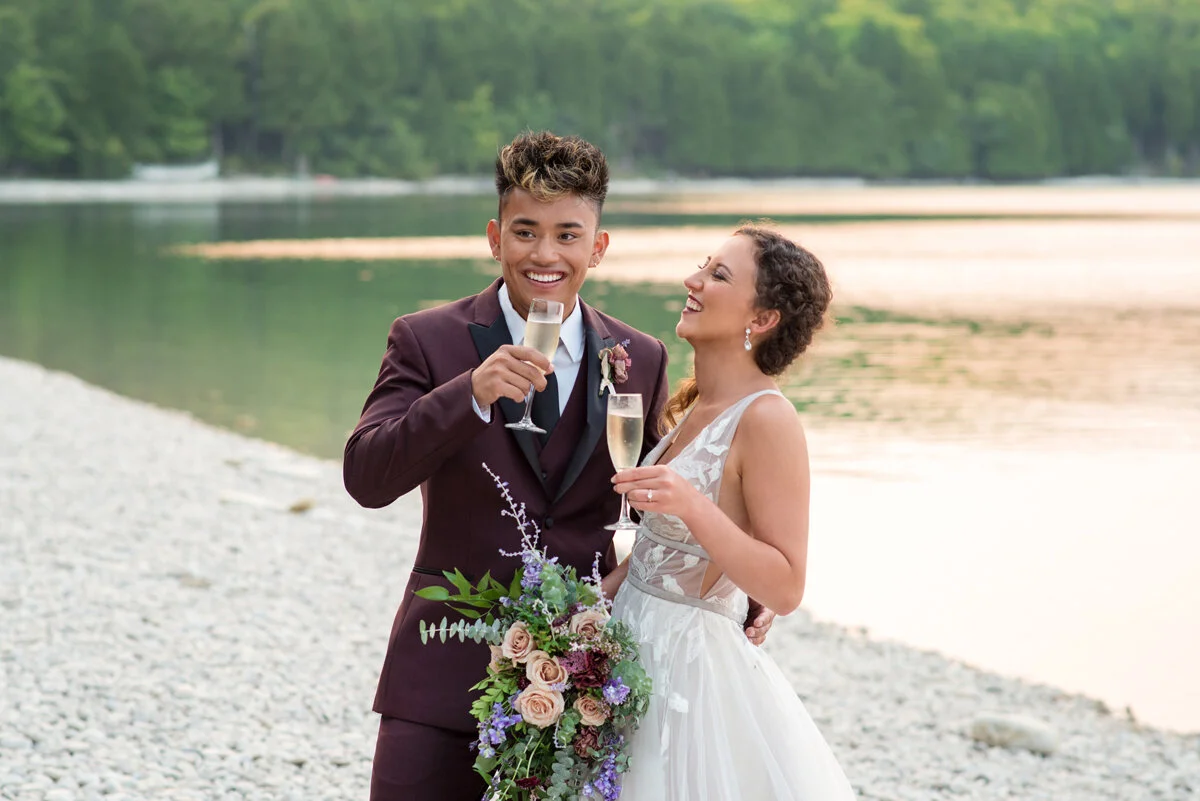 Styled shoot by Kasey and Ben Photography at Schoolhouse Beach.