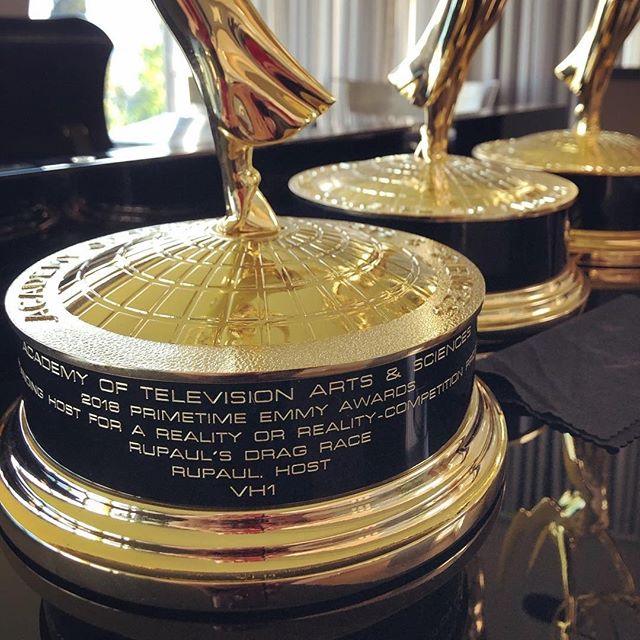 "I'm a bit shy about this sorta thing, but hey, I'm also immensely grateful and excited to share it with my friends. A huge thank you to the genius Randy and Fenton and @worldofwonder production company, to my family at @Viacom -- Pam Post, Amy Doyle, and the amazing Chris McCarthy -- and of course, @rupaulofficial, who has changed the world for the better." #emmy #thankful #grateful #awards