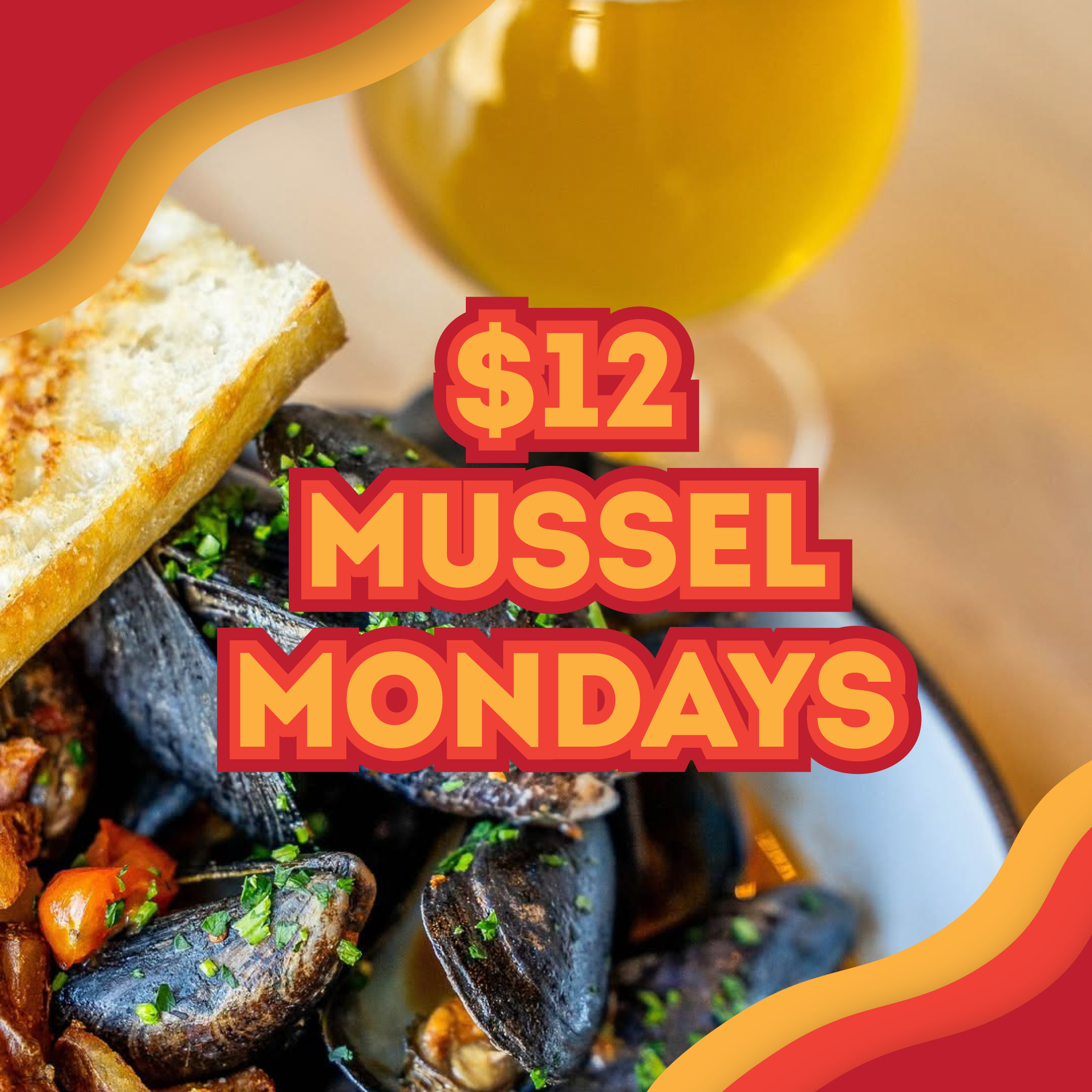 $12 Mussel Mondays