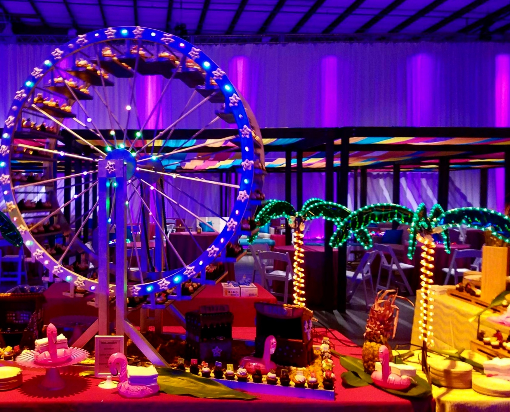 dessert ferris wheel themed corporate event