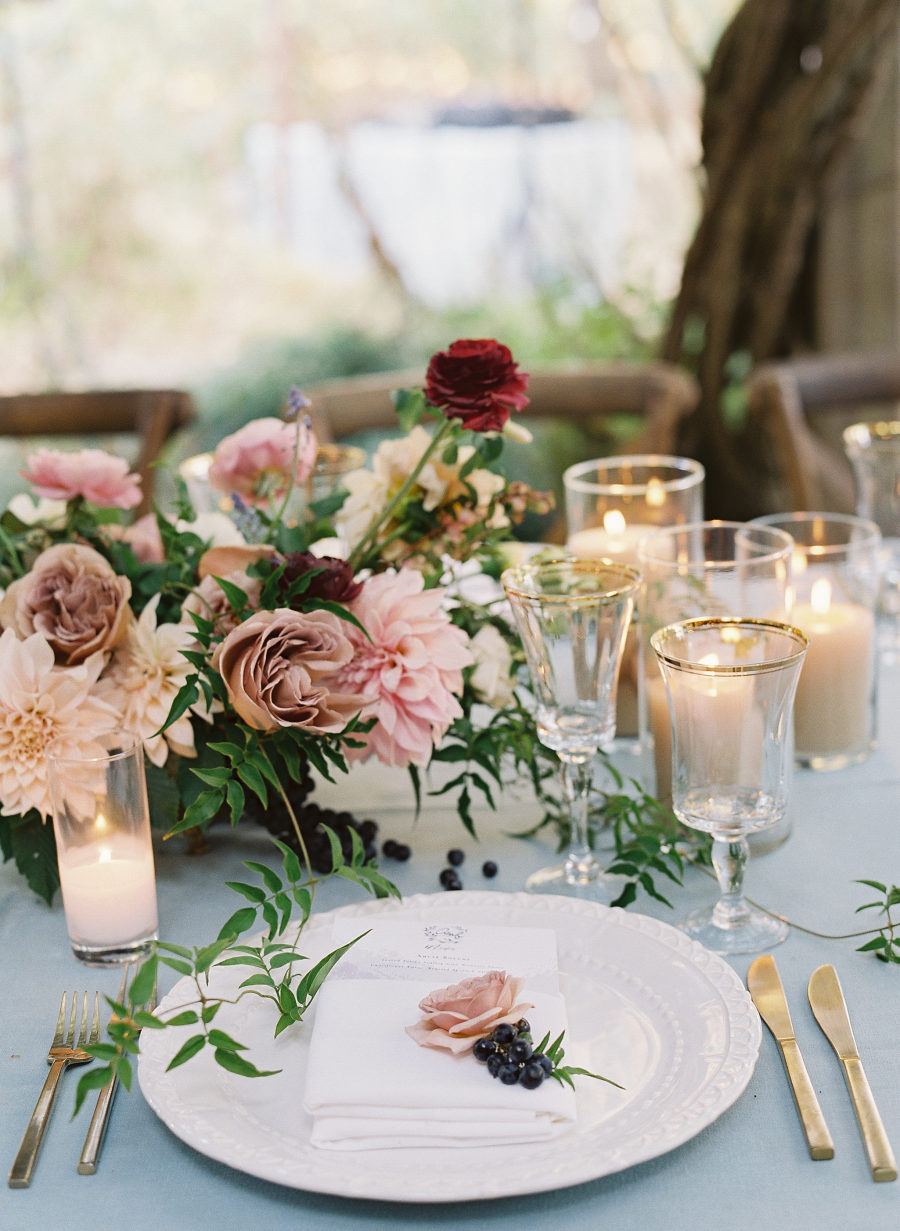 Wedding Place Setting with Florals