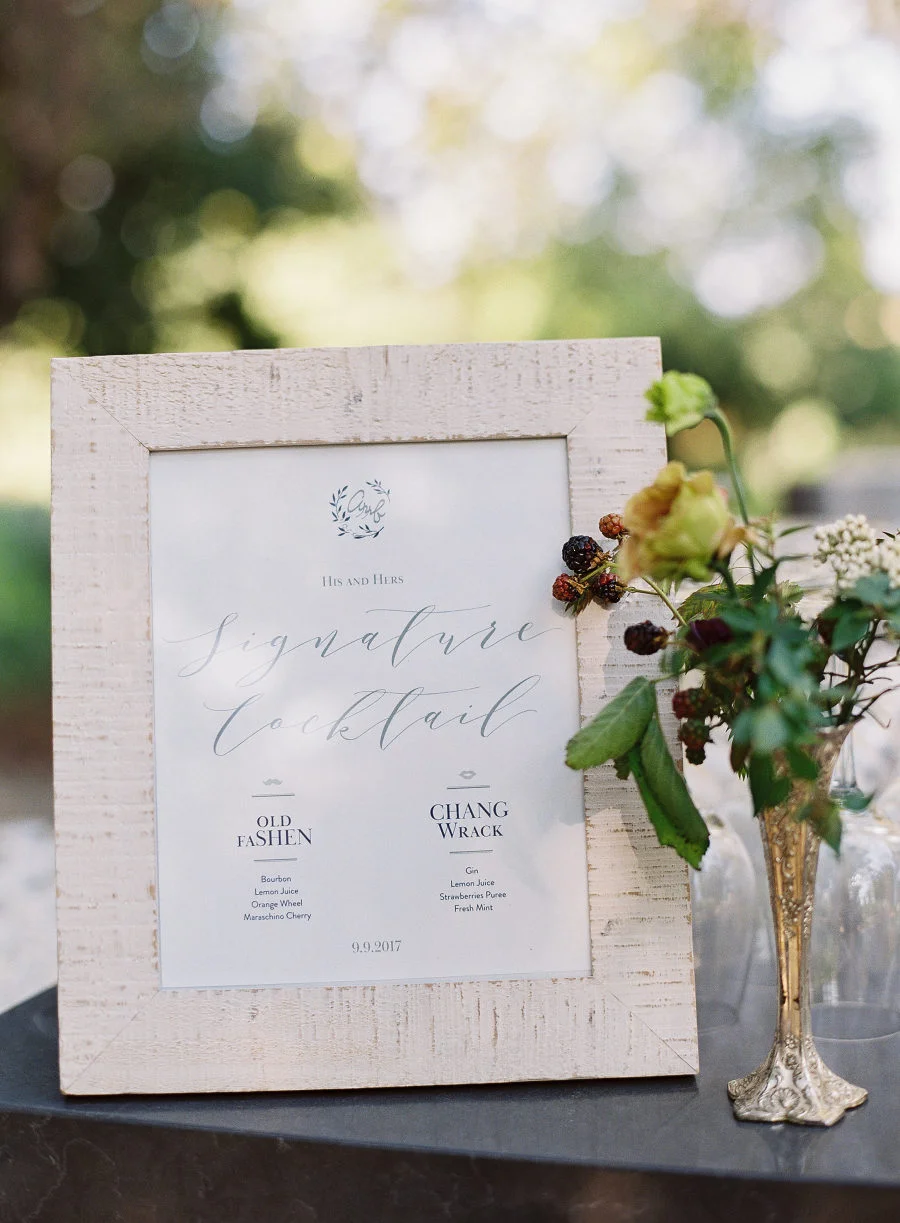 Wedding Signature Drink Menu