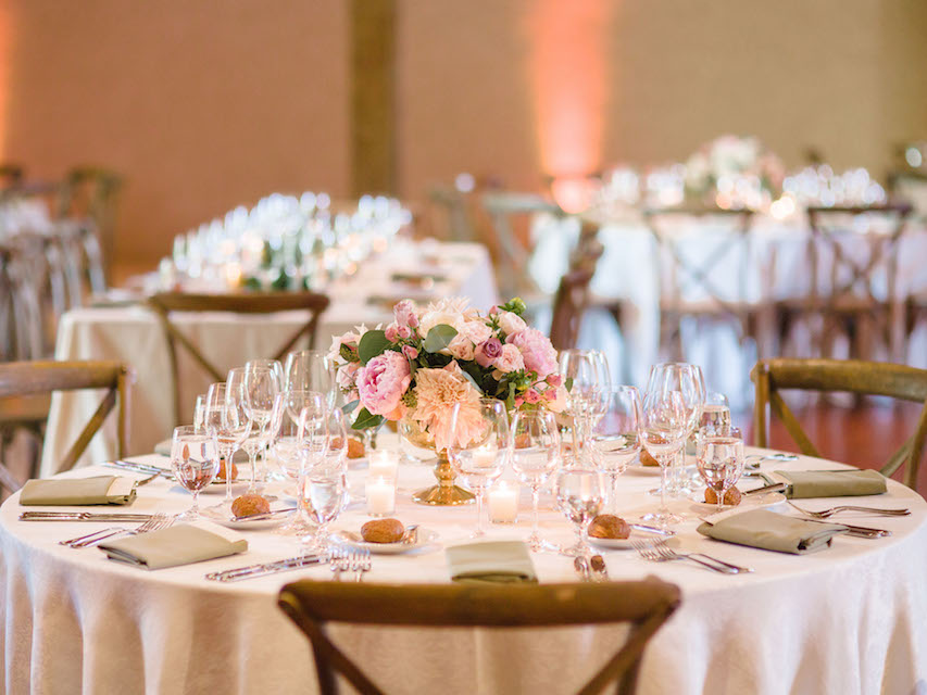 Indoor Wedding Reception Tables