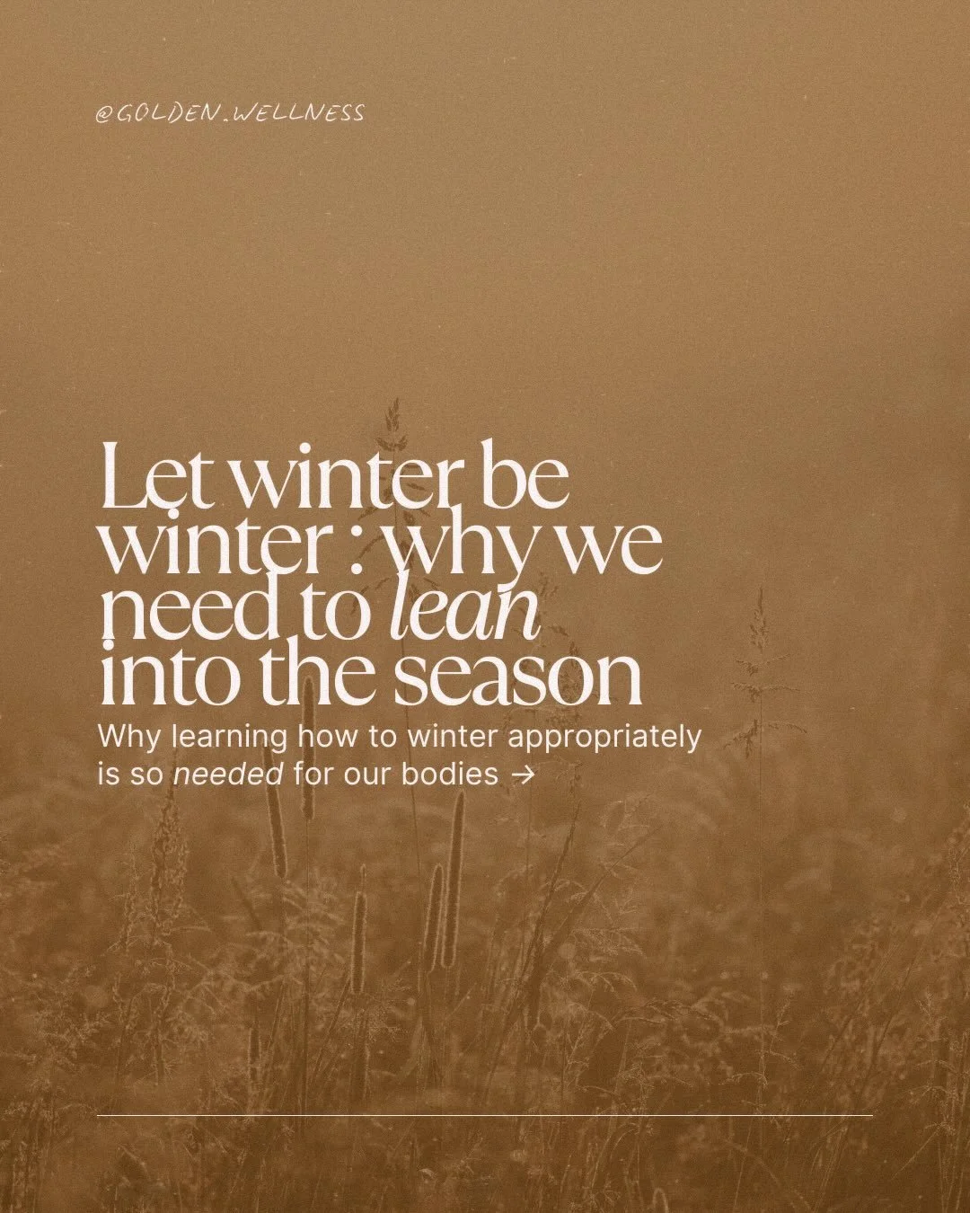 If I were to guess, I&rsquo;d say that you probably feel more tired, you probably are craving more sleep and the idea of curling up in cozy sweats with a good book or show with a cup of tea sounds pretty dreamy right? 

This is your body in winter &m