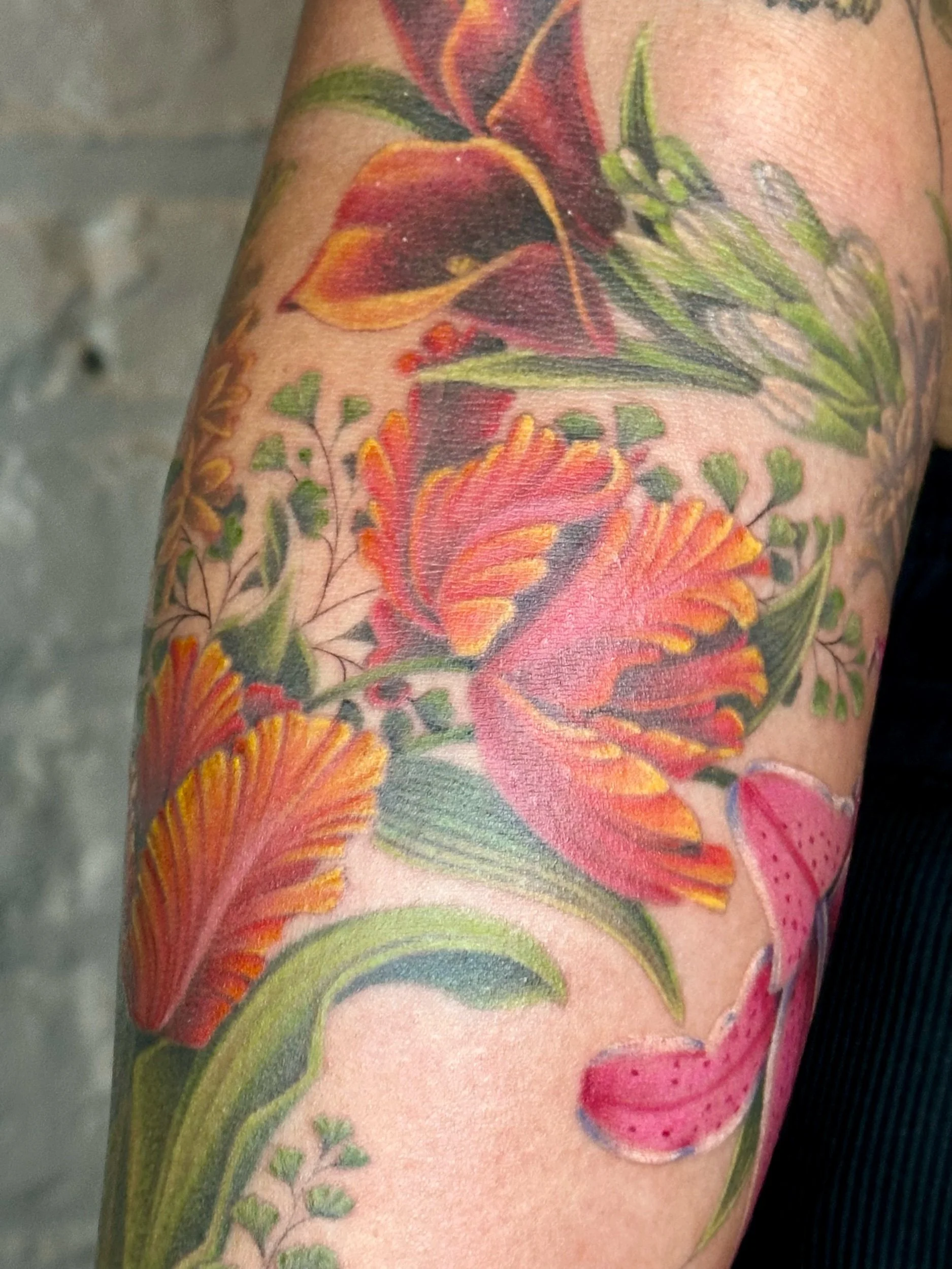 Colorful Floral Tattoo