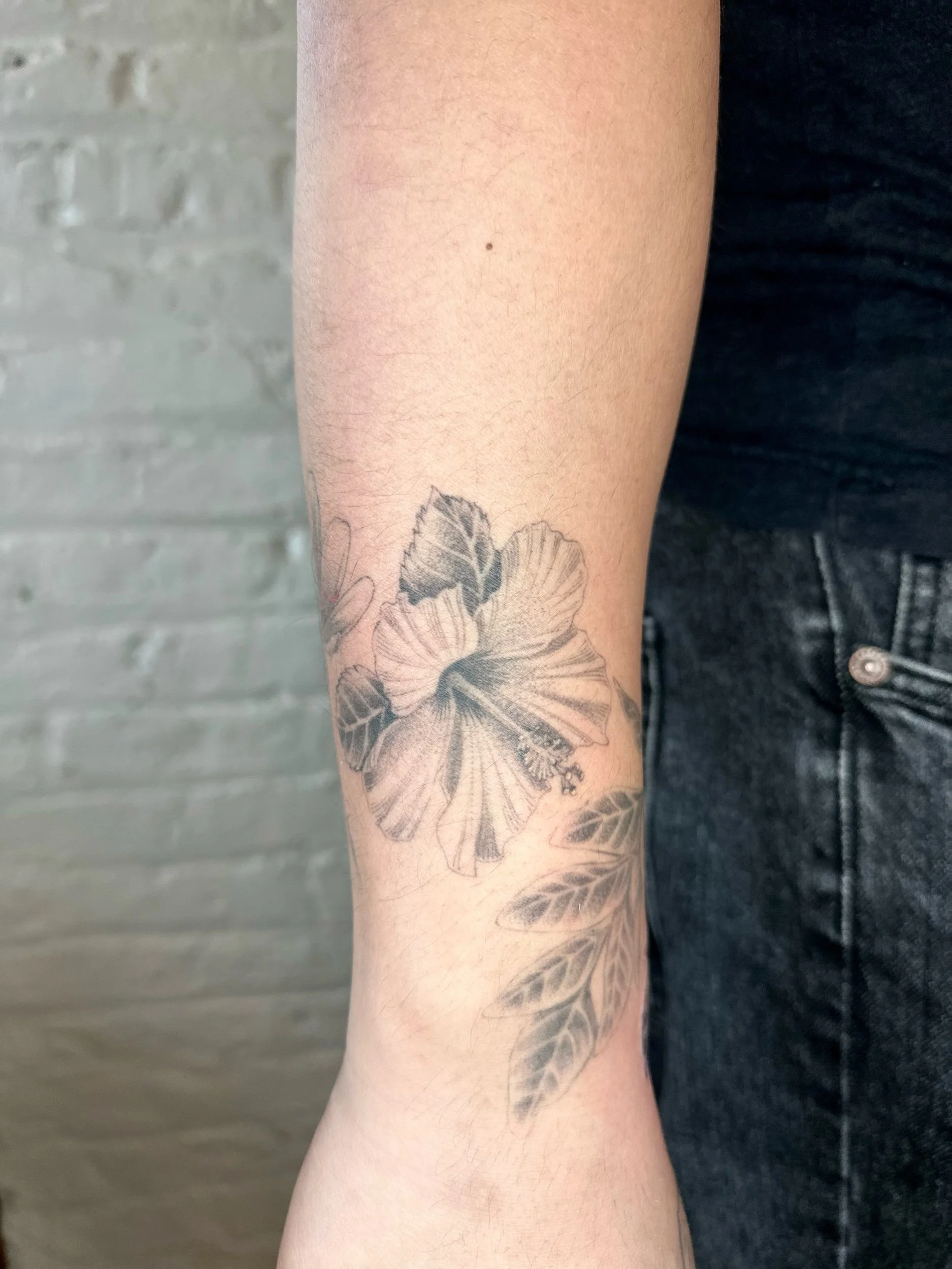 Healed Hibiscus Tattoo – 10 Months