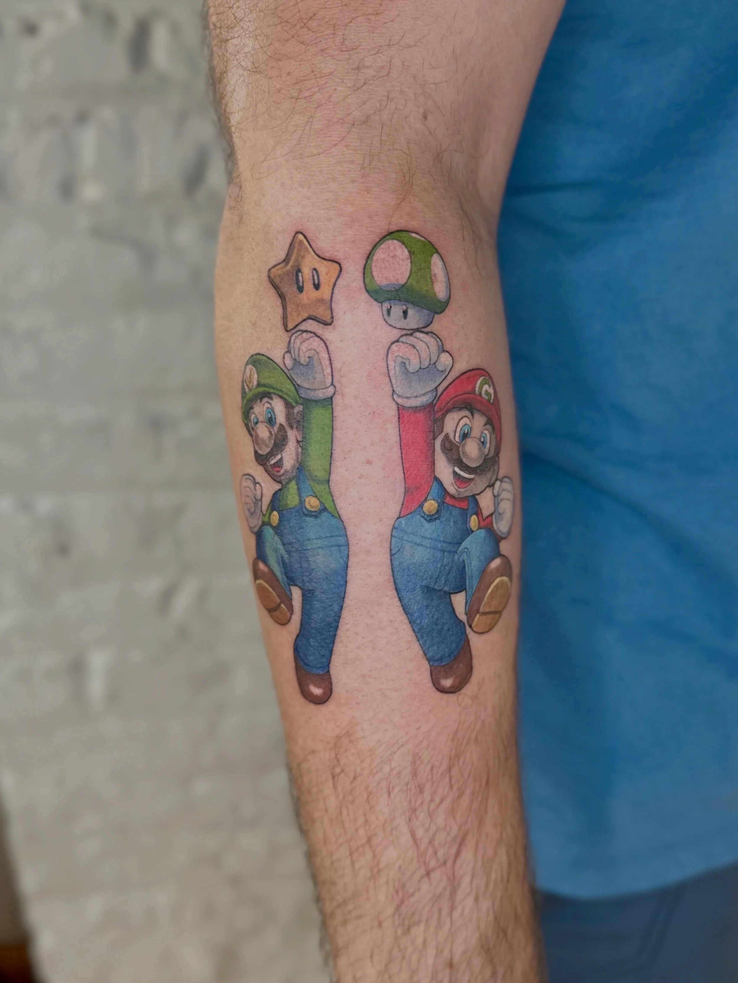 Custom Mario &amp; Luigi Nintendo Tattoo | Emily May Fong
