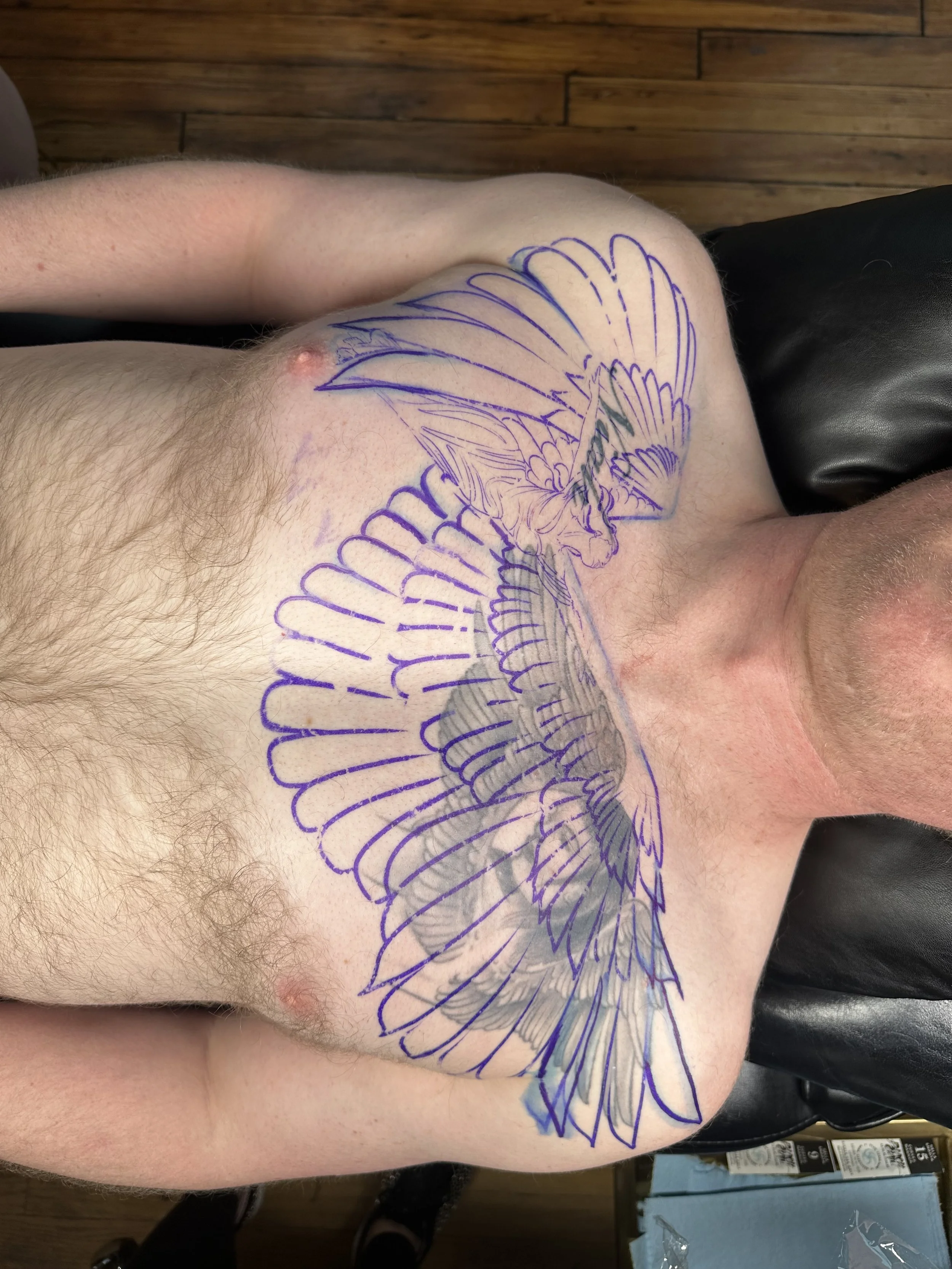 Before | Full Chest Tattoo Cover-Up &amp; Rework | Emily May Fong