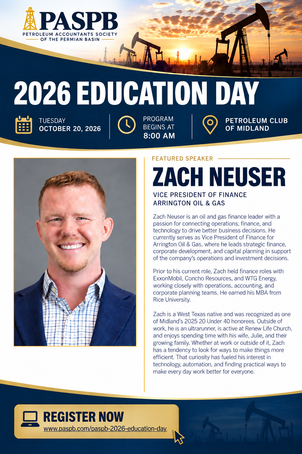 8 AM - Zach Neuser_PASPB 2026 Education Day Speaker Flyer-Final.png