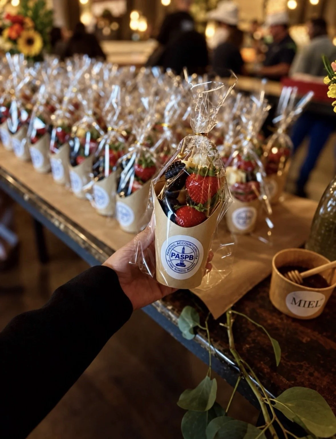 Charcuterie cups provided by Miel