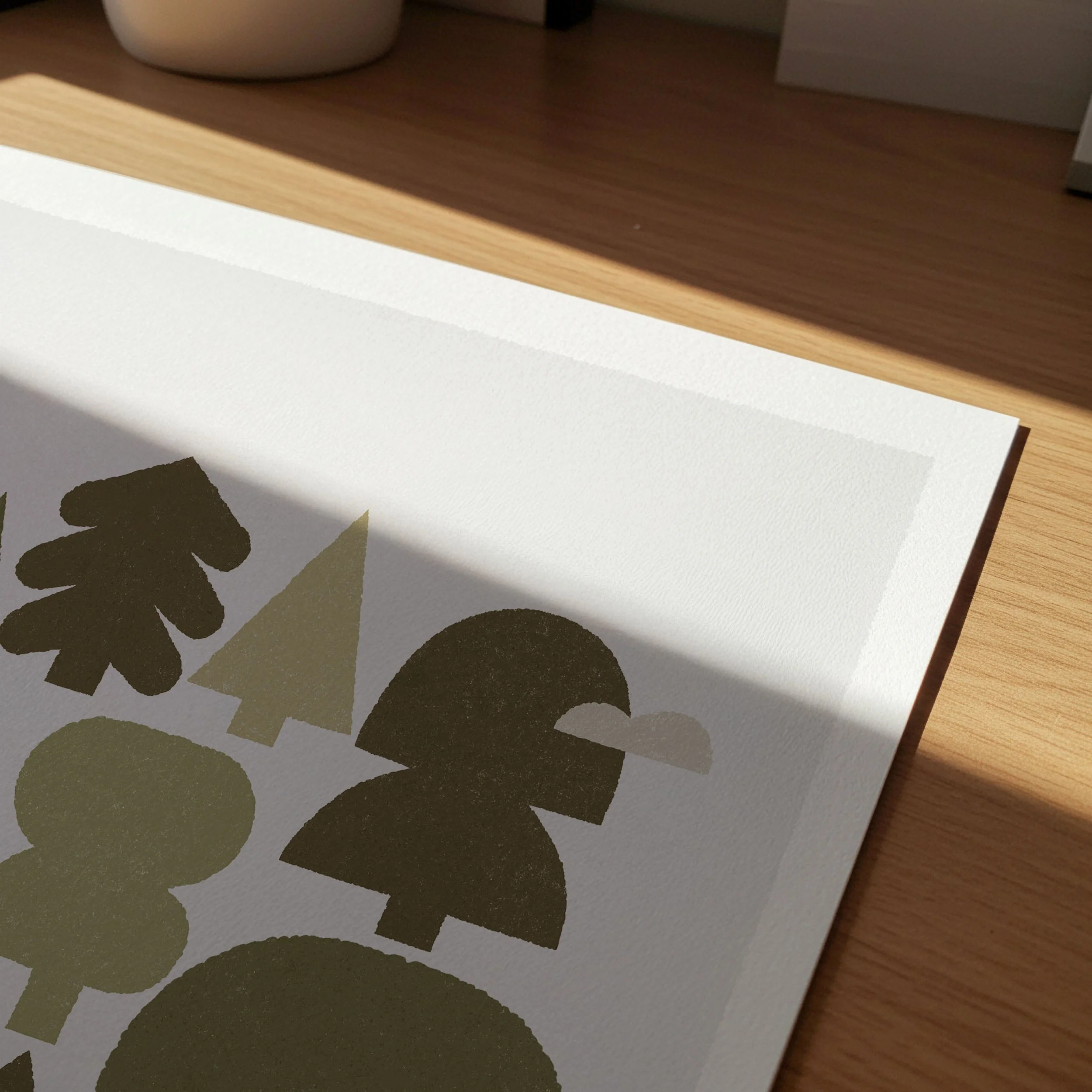 Camping in the Forest - Modern Nature Art Print