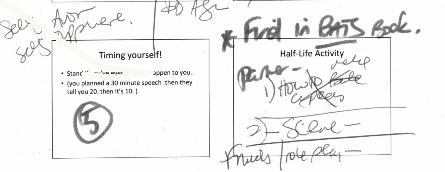 A tiny sampling of my notes and prep for a conference presentation.