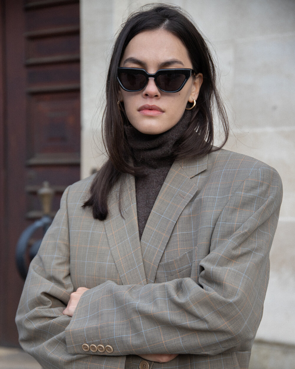 Vintage checked blazer