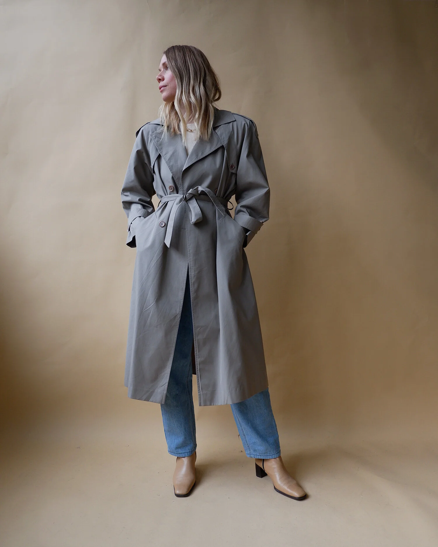 retro trench coat