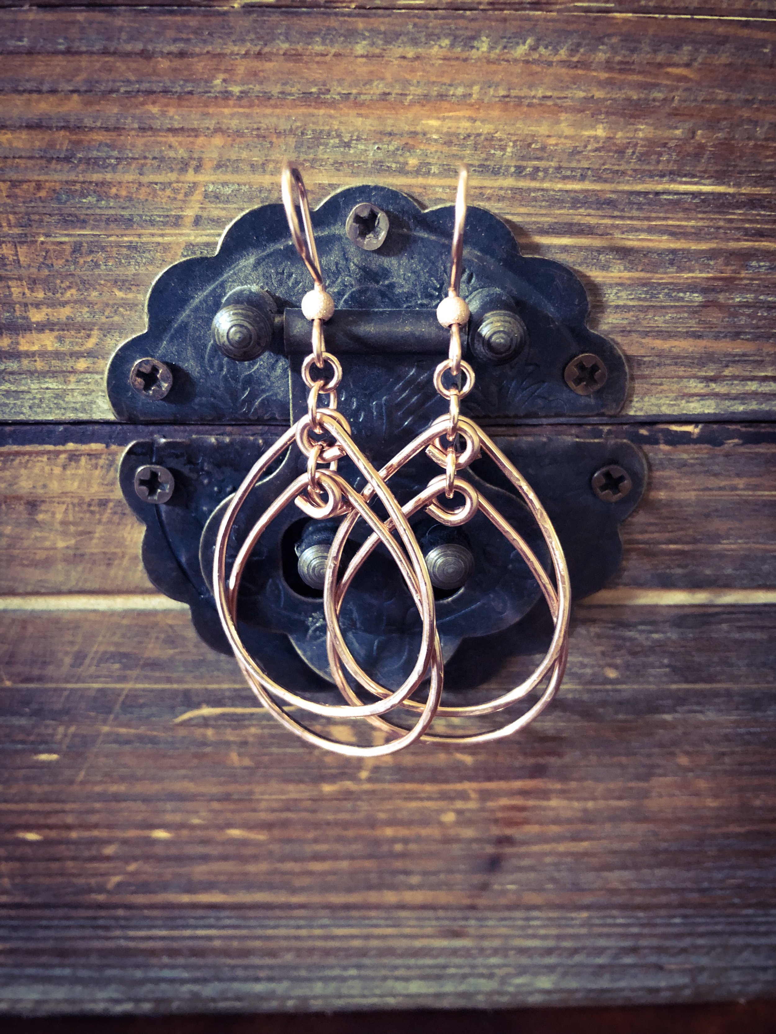 Mini Rose Double Hoops
